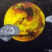 Planet Mars, original, acrylic painting on 16" x 20" gallery canvas