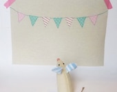 Mr Ribbons the Recycled Felt Mouse Softie