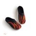 I'm in fire - handmade wool felted slippers with low counter