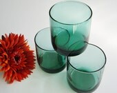Vintage Libbey Metropolitan Aqua - Rock Sharpe - Old Fashioned or Rocks Glasses Made by Libbey Glass Set of 3