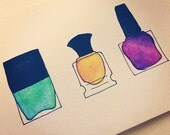 Nail Polish Illustration 6x8 Original Custom-Made