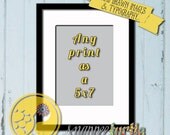 You Pick, 5x7, Art Print, Original Hand Drawn Ink Illustration, bible verse, inspirational quote, typography, gift