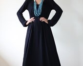 Black Maxi Dress Long Sleeve  : Autumn Thrills Collection No.2