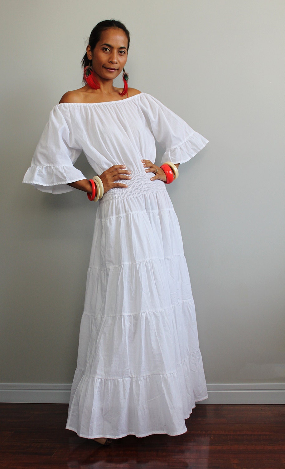 Maxi Dress Long Sweetie Boho Cotton Gown : Soul of the Orient Collection No.3
