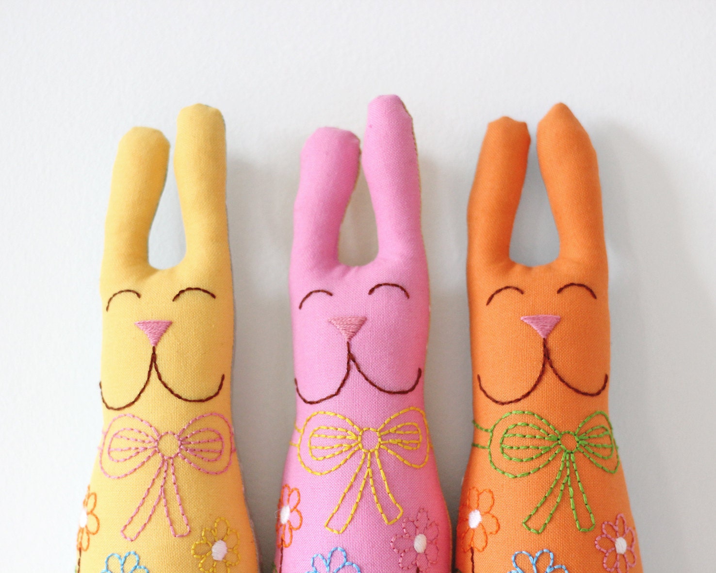 Easter Bunny Plush Yellow Gift for Easter Basket Made to Order