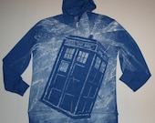 Size Small Ladies Blue Doctor Who Tardis Hoodie