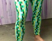 Green 8-bit pixel leggings
