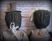 Extreme Prim Americana Sam and Betsy Dolls