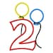 Balloon NUMBER Set - Applique - Machine Embroidery Design - 4x4 Hoop, 5", 6", 5X7 Hoop