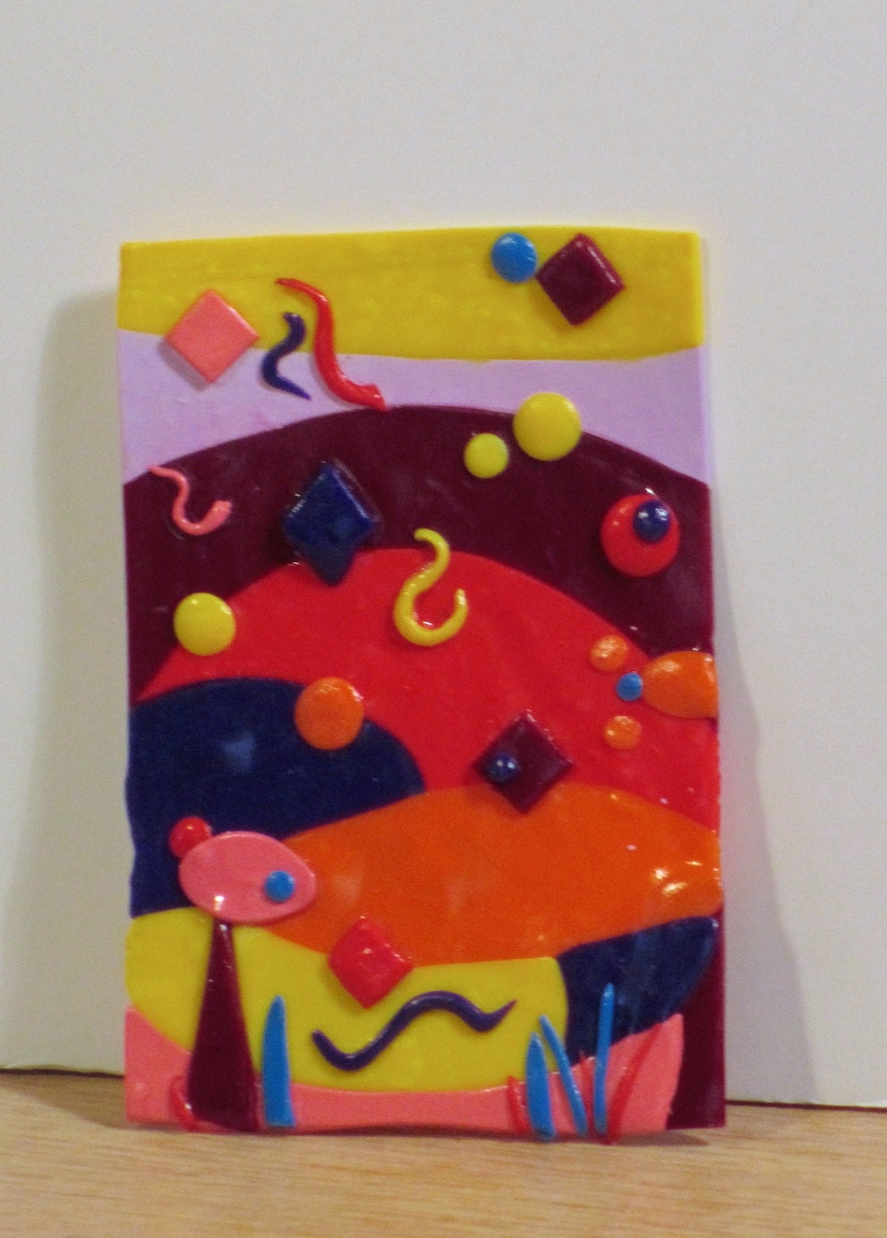 ACEO polymer clay abstract No 2