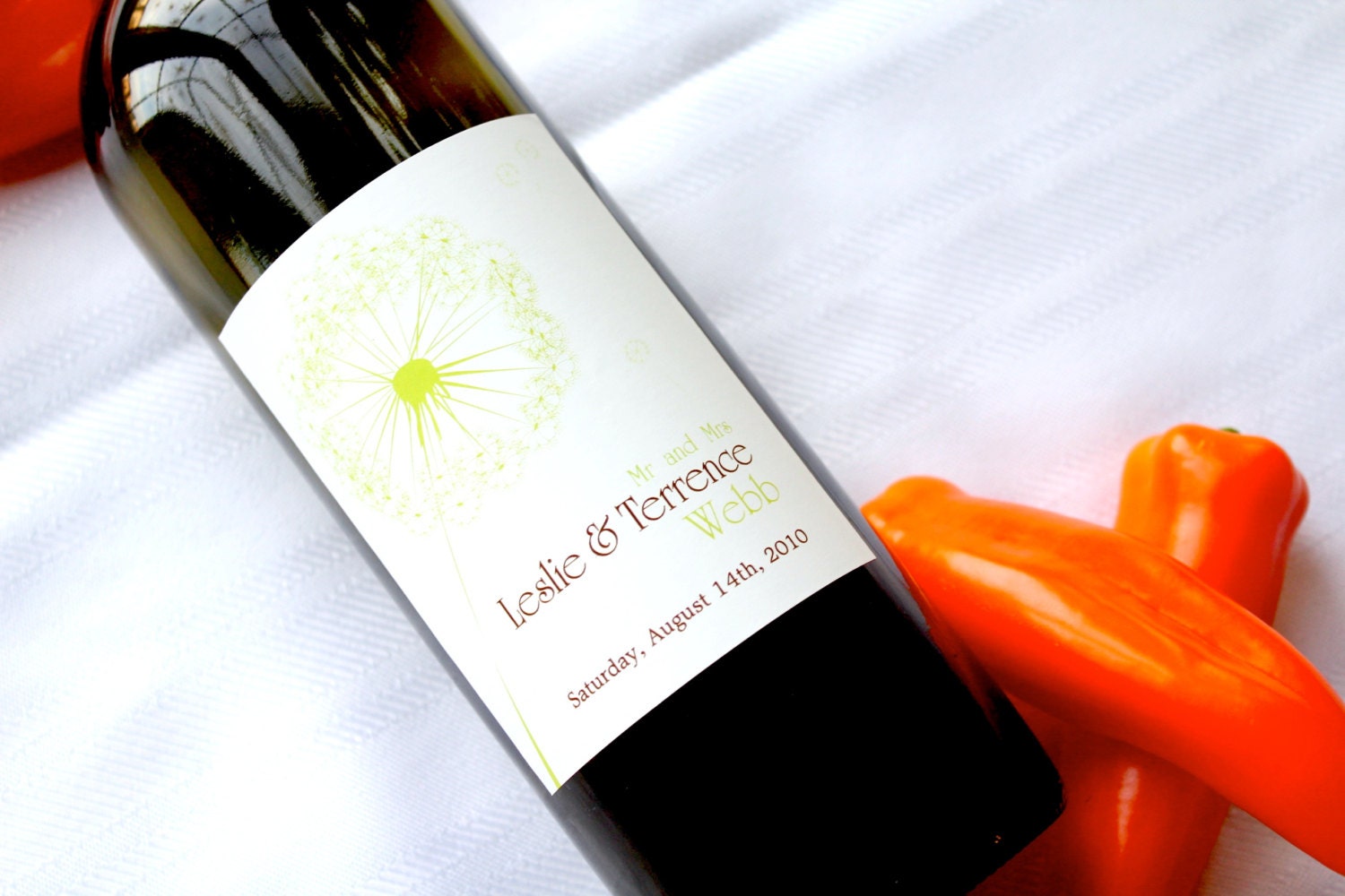 Dandelion Wishes - Custom Wine Lables