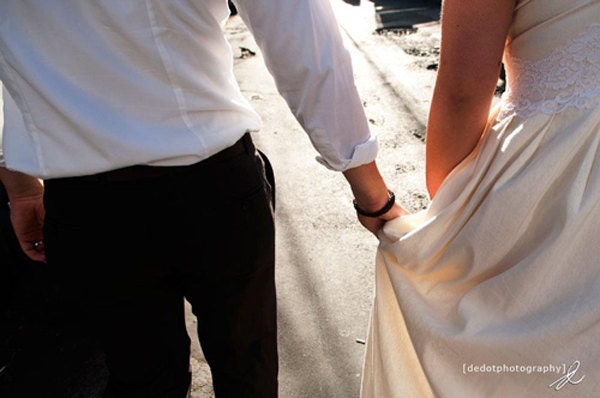 SAMPLE SALE: Plus Size Organic Cotton Lace Wedding Gown, Beach Destination, Simple Wedding Gown