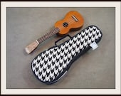 The Shinori - Black and White Canvas Ukulele Bag (Soprano size) Custom made
