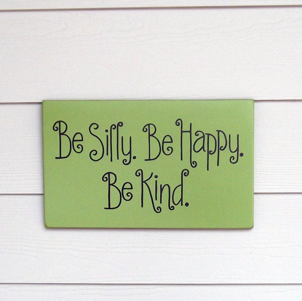 Childrens Sign, Whimsical Sign, Green Sign, Wood Sign, Childrens Decor, Whimsical Wall Hanging, Kids Sign, Happy Sign