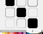 Digital Scrapbooking Frame Set 005  --  315 Total PNG files -- INSTANT DOWNLOAD
