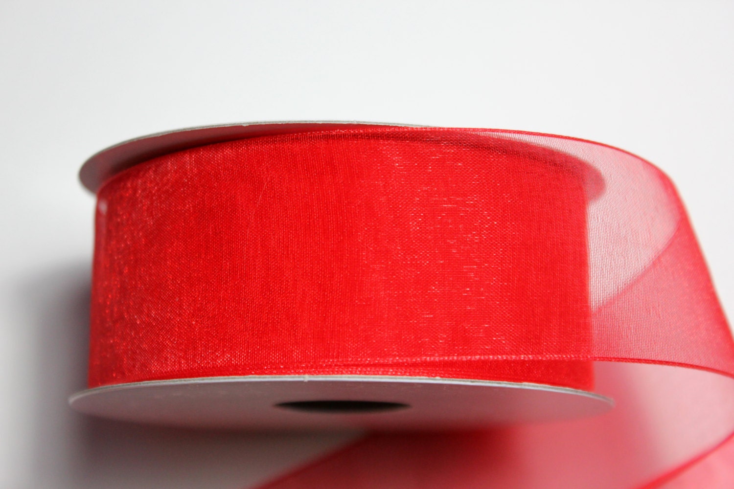 Organza Ribbon - 25 yard Spool of 1 1/2" wide Red