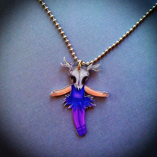Deer Ballerina Necklace