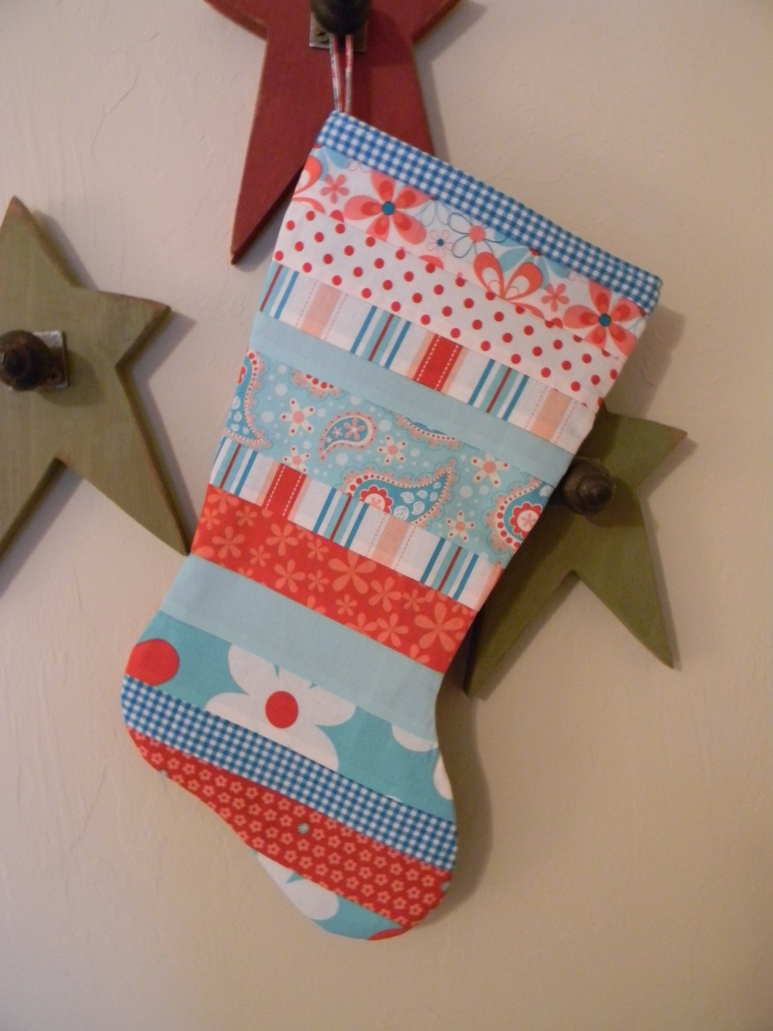 Pre-order today: Design your own set of THREE Patchwork Christmas 2013 Stockings