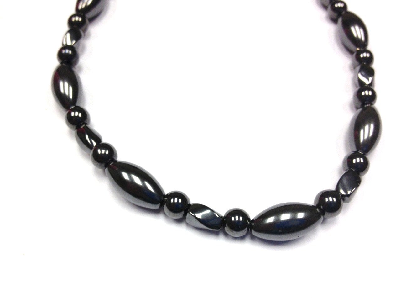 Anklet Large Hemitite Summer Beach Black A Stone For The Mind OOAK