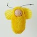 Fairy baby ornament yellow miniature doll
