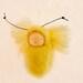 Flower fairy ornament yellow miniature  doll fairie