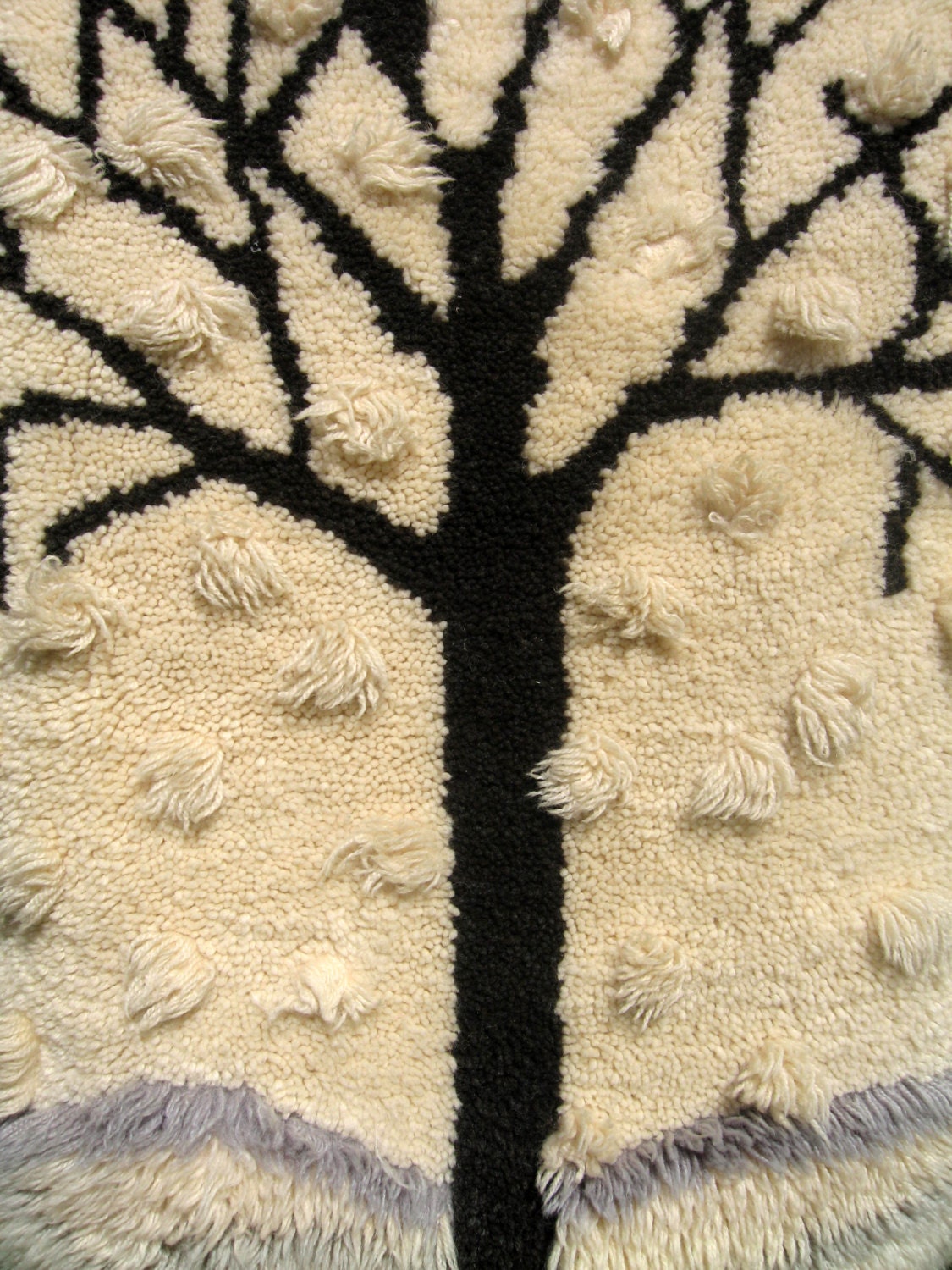 Vintage 70's Bernat Wool Latch Hook Wall Hanging