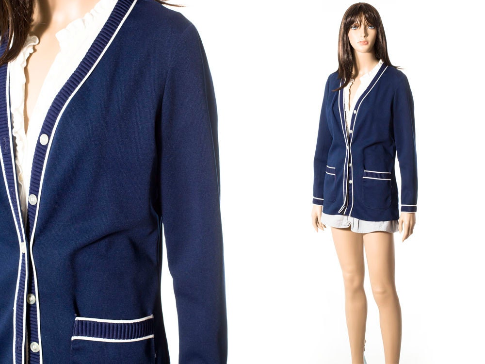 Vintage blue cardigan top