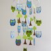 Sleep Tight Owl Baby Mobile in Green and Blue