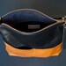 CAMEL BLACK Leather Shoulder Bag. Leather Cross Body Shoulder Bag. Color Block