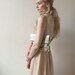 BLOSSOM Shimmer Fold Clutch. Cherry Blossom and Silver Linen Wedding Clutch