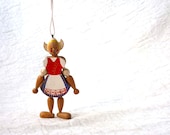 Dutch Girl Door Doll, hand painted wooden doll Made in Austria