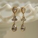 Gold Crystal Bridal Earrings, Dangle Earrings, Wedding Earrings, Cubic Zirconia, Bridesmaids Earrings - Ready to Ship