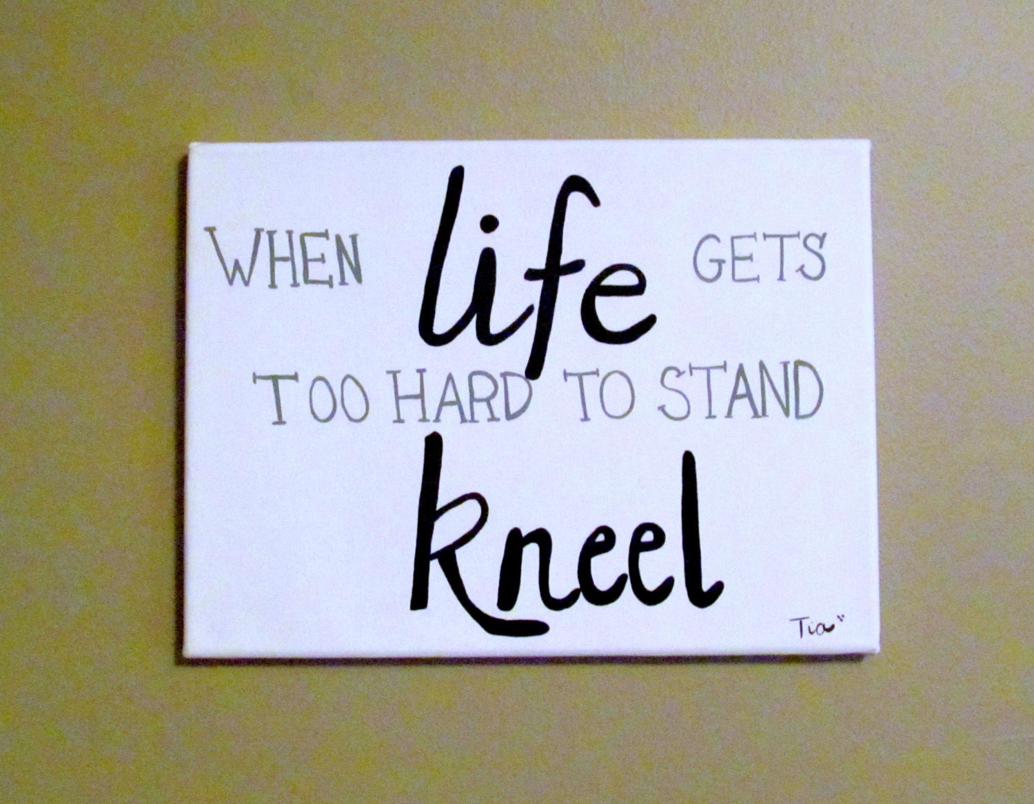Christian Quotes Canvas Art - Inspirational Home Decor - 11x14 Canvas Art