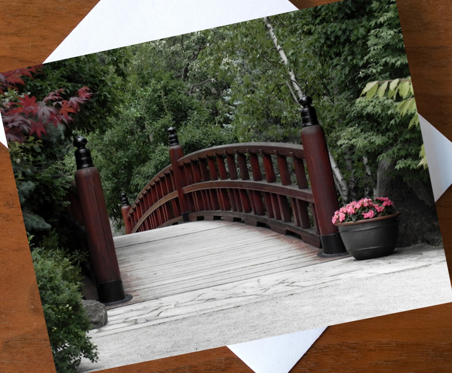 Bridge Card, Blank Greeting Card, Note Card