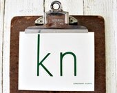 50% Off Sale Wall Letters Flash Card Letters ph & kn Nursery Decor Art
