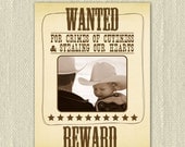 WANTED poster, Vintage Cowgirl WANTED party sign, WANTED Cowboy sign - Printable