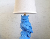 Blue Owl Desk Lamp