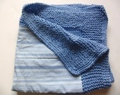 Custom Knit Plus Vintage Sheet Baby Blanket-Nursery-Baby Decor-Baby Shower Gift-Nursery Decor-Crib Bedding