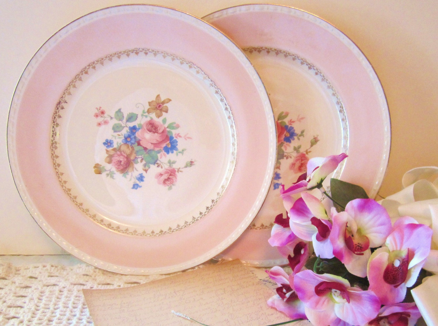 Vintage Cottage Chic  Homer Laughlin Georgian Plates