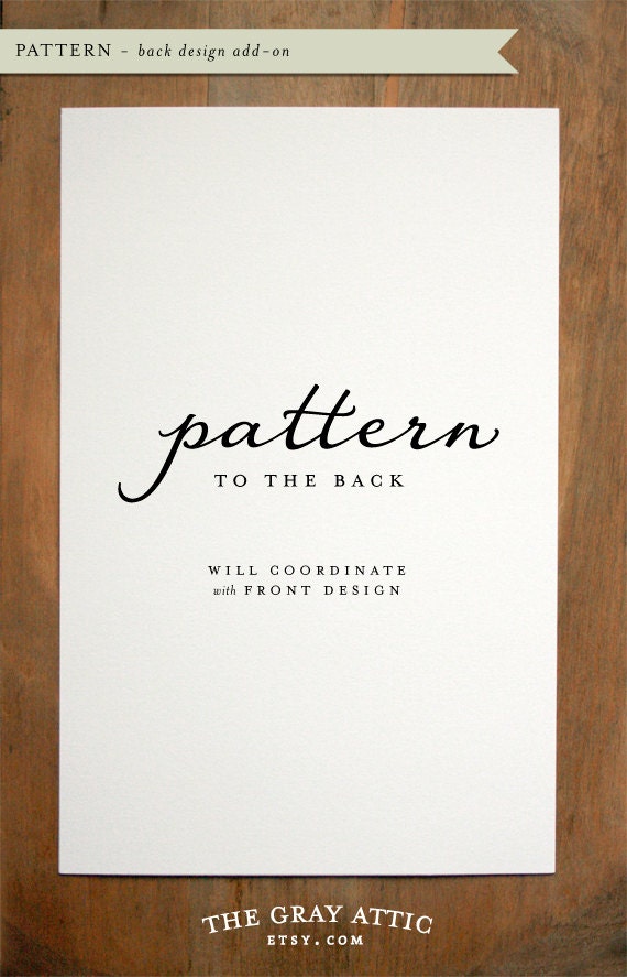 Add PATTERN to the back