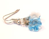 Drop earrings Swarovski, blue earrings, small dangle earrings, UK seller