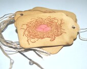 Bird Nest with Eggs Gift Tags Set of 50. baby shower hangtags. vintage inspired. distressed shabby chic . primitive. wishing tree
