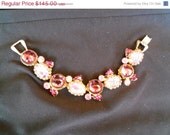 Vintage Juliana Style Purple Rhinestone Bracelet 1950's Collectible Jewelry Mad Men Mod Hollywood Regency Black Tie Formal