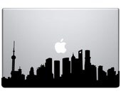 Shanghai Skyline Macbook Decal / Macbook Sticker / Laptop Decal