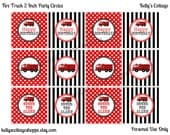 Instant Download Fire Truck 2 Inch Party Circles...Cupcake Toppers, Favor Tags, Decorative Circles Il_170x135