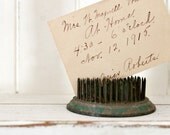 Vintage Metal Flower Frog, round