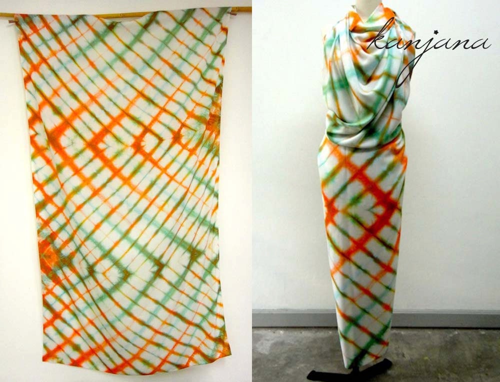 Shibori tie dye beach sarong.