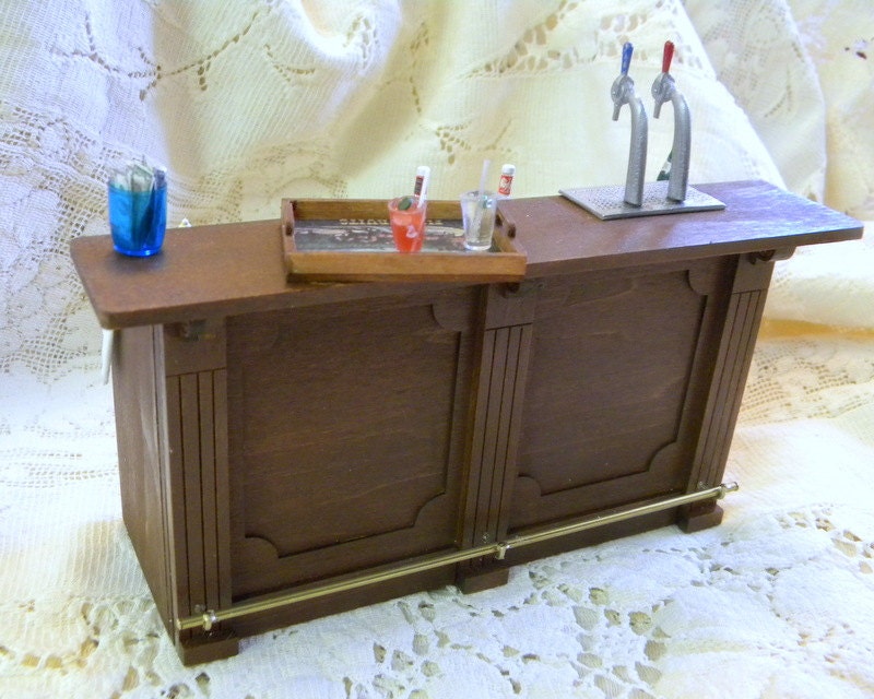 Saloon bar original handmade design dollhouse miniature