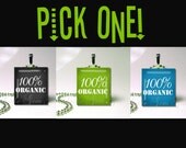 Scrabble Pendant Jewelry 100 Percent Organic - Vegan - Vegetarian - All Natural - Necklace Pendant - (ball chain sold separately)