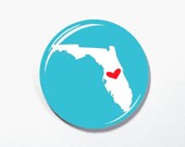 Florida Pendant, Interchangeable Magnetic Necklace Pendant Toppers, Topper Button, Interchangeable Pendant